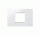 Marco de 2 medios elementos (1 elemento) blanco con bastidor para caja americana Simon 27 Play