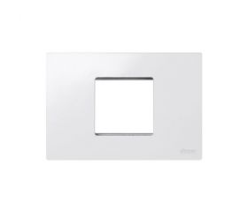Marco de 2 medios elementos (1 elemento) blanco con bastidor para caja americana Simon 27 Play