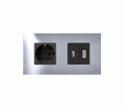 Funda intercambiable para marco 2 elementos inox Simon 27 Play