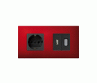 Funda intercambiable para marco 2 elementos rojo artic Simon 27 Play