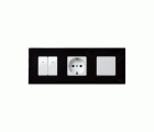 Funda intercambiable para marco 3 elementos negro Simon 27 Play
