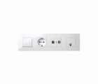 Marco compacto para 4 elementos blanco con bastidor Simon 27 Play