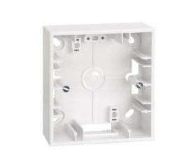 Base para caja pared de superficie para 1 elemento blanco Simon 27 Play