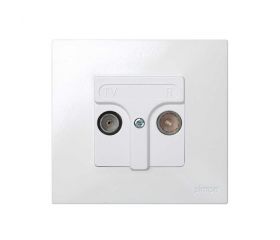Placa para tomas inductivas de R-TV blanco Simon 27 Play