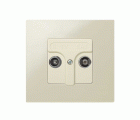 Placa para tomas inductivas de R-TV+SAT marfil Simon 27 Play