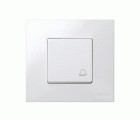 Pulsador con grabado campana 10 A 250V~ y sistema de embornamiento rápido blanco Simon 27 Play