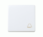 Pulsador con grabado campana 10 A 250V~ y sistema de embornamiento rápido blanco Simon 27 Play
