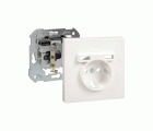 Kit monobloc para 1 elemento con 1 base de enchufe schuko y 2 cargadores USB integrados blanco Simon 270