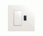 Kit monobloc para 1 elemento con 1 conmutador pulsante y 1 cargador USB 2,1A blanco Simon 270