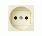 Base de enchufe bipolar 16 A 250V~ con dispositivo seguridad y embornamiento a tornillo marfil Simon 27 Play