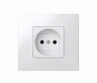 Base de enchufe bipolar 16 A 250V~ con dispositivo seguridad y embornamiento a tornillo blanco Simon 27 Play