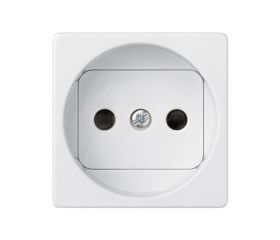Base de enchufe bipolar 16 A 250V~ con dispositivo seguridad y embornamiento a tornillo blanco Simon 27 Play