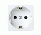 Base de enchufe schuko 16 A 250V~ con dispositivo seguridad y embornamiento a tornillo blanco Simon 27 Play