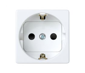 Base de enchufe schuko 16 A 250V~ con dispositivo seguridad y embornamiento a tornillo blanco Simon 27 Play