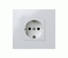 Base de enchufe schuko monobloc 16 A 250 V~ con disp. seguridad y sistema de embornamiento rápido blanco Simon 27 Play