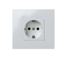 Base de enchufe schuko monobloc 16 A 250 V~ con disp. seguridad y sistema de embornamiento rápido blanco Simon 27 Play
