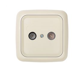 Placa para tomas inductivas de R-TV marfil Simon 31