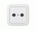 Placa para tomas inductivas de R-TV+SAT blanco Simon 31