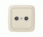 Placa para tomas inductivas de R-TV+SAT marfil Simon 31