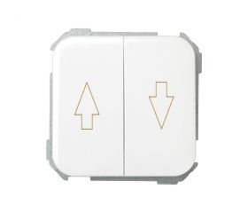 Grupo de 2 pulsadores para persianas 10 A 250V~ con sistema de enclavamiento blanco Simon 31