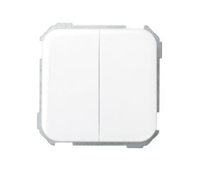 Grupo de 2 conmutadores 10 AX 250V~ con sistema de embornamiento rápido blanco Simon 31