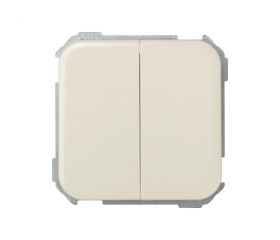 Grupo de 2 conmutadores 10 AX 250V~ con sistema de embornamiento rápido marfil Simon 31