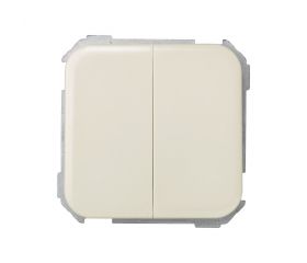 Grupo de 2 interruptores 10 AX 250V~ con sistema de embornamiento rápido marfil Simon 31