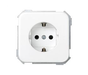 Base de enchufe schuko 16 A 250V~ con dispositivo seguridad y embornamiento a tornillo blanco Simon 31