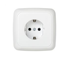 Pack de 5 bases de enchufe schuko monobloc 16 A 250 V~ con disp. seguridad y sistema de embornamiento tornillo blanco Simon 31