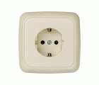 Base de enchufe schuko monobloc 16 A 250 V~ con disp. seguridad y sistema de embornamiento tornillo marfil Simon 31