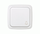 Pulsador con grabado campana 10 A 250V~ y sistema de embornamiento rápido blanco Simon 31