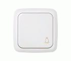 Pulsador con grabado luz 10 A 250V~ y sistema de embornamiento rápido blanco Simon 31