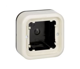 Caja de superficie baja para 1 elemento marfil Simon 31