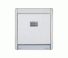 Conmutador componible IP55 10AX con luminoso incorporado y sistema de embornamiento rápido blanco Simon Aqua