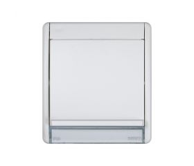 Toma de señal TV intermedia componible IP55 blanca Simon Aqua