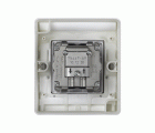 Toma de señal TV intermedia componible IP55 blanca Simon Aqua