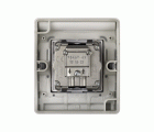 Toma de señal TV intermedia componible IP55 gris Simon Aqua