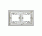 Marco para cajas de empotrar de 2 elementos horizontal gris Simon Aqua
