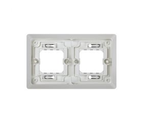Marco para cajas de empotrar de 2 elementos horizontal gris Simon Aqua