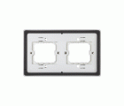 Marco para cajas de empotrar de 2 elementos horizontal gris Simon Aqua