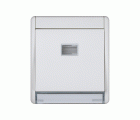 Pulsador monobloc IP55 10AX 250V~ con sistema de embornamiento rápido blanco Simon Aqua