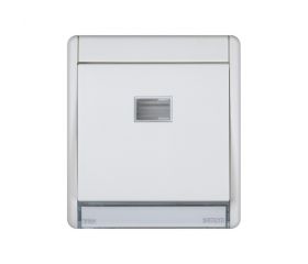 Pulsador monobloc IP55 10AX 250V~ con sistema de embornamiento rápido blanco Simon Aqua