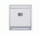 Conmutador monobloc IP55 10AX 250V~ con sistema de embornamiento rápido blanco Simon Aqua