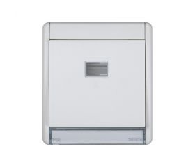 Conmutador monobloc IP55 10AX 250V~ con sistema de embornamiento rápido blanco Simon Aqua