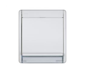 Base de enchufe schuko monobloc 10-16A 250V~ con t.t. lateral con emb. a tornillo para superficie blanco Simon Aqua