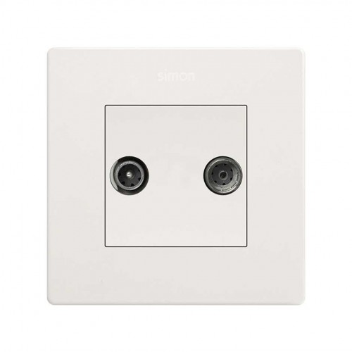 Toma de señal R-TV+Sat final blanco Simon 270