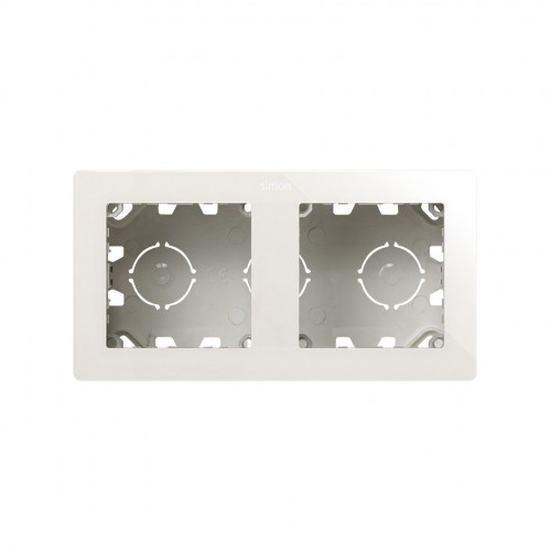 Caja de superficie compacta para 2 elementos blanco Simon 270