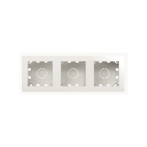 Caja de superficie compacta para 3 elementos blanco Simon 270