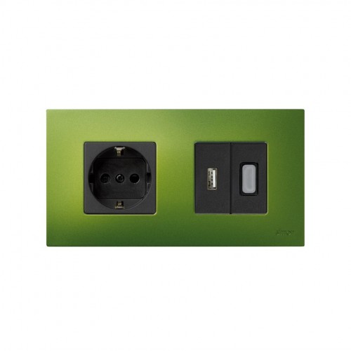 Funda intercambiable para marco 2 elementos verde artic Simon 27 Play