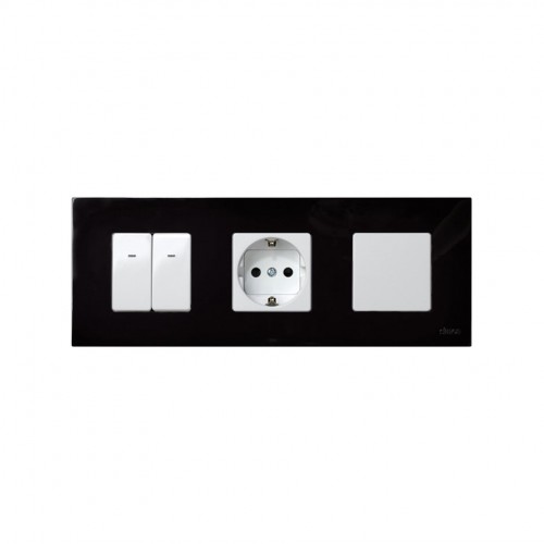 Funda intercambiable para marco 3 elementos negro Simon 27 Play